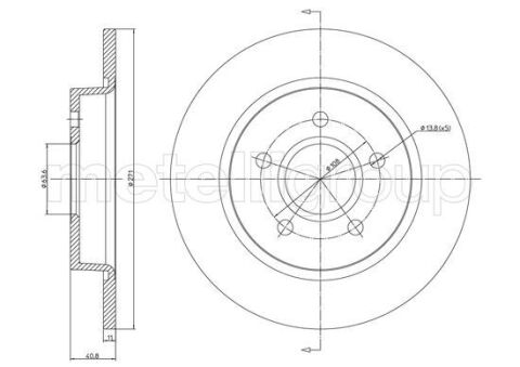 Arka Fren Dısk Aynası Focus Iıı 11 17 271X11X63.5X41X5Dl