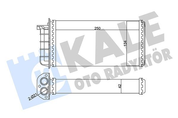 Kalorifer Radyatörü Bravo 95-01 Brava 95-01 Marea 96-02 250X140X42