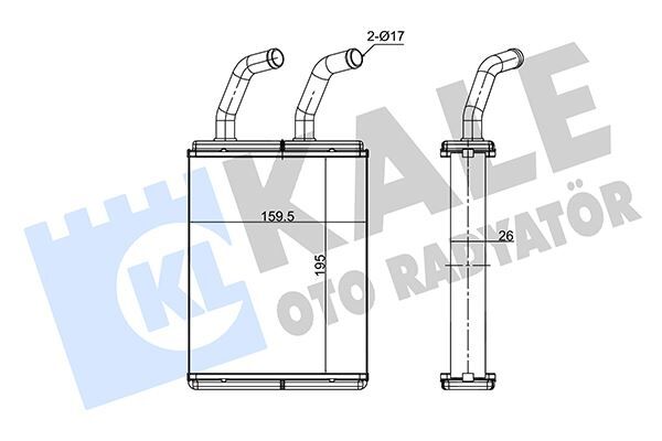 Kalorifer Radyatörü Kıa Pregıo 2.7L J2 98- Besta 2.5L D4Bh 02- Klimalı Araçlar İçin - Aleminyum