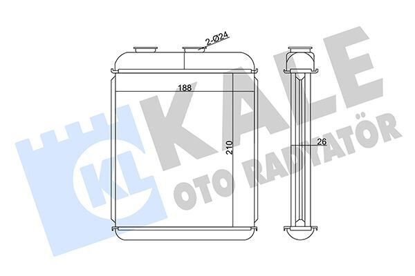 Kalorifer Radyatörü Brazing Astra F-Astra G-Astra H Yüzüklü Mek Otom 208X183X26