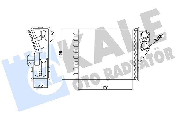 Kalorifer Radyatörü Logan 05 Duster 10 Sandero 10 170X158