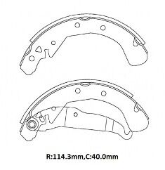 1605064 - Opel Combo- 02/12; Arka Fren Pabucu 1,3/1,4/1,6/1,7 (114,3X40)(Fmk)