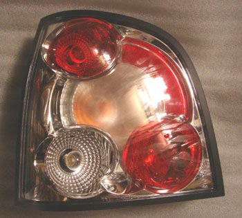 - - Volkswagen Polo- 5- 02/05; Modifiye Stop Lambası Sağ/Sol Set 2 Parça Nikelajlı/Kırmızı/Beyaz (Ty