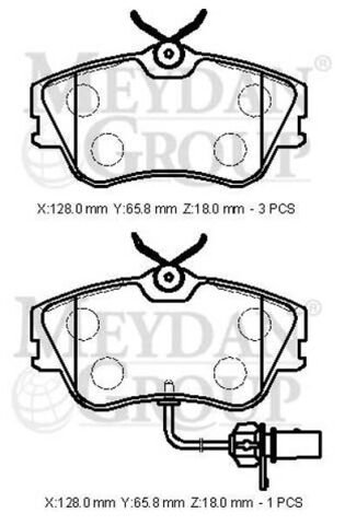 7D0698151B - Volkswagen Transporter- T4- 02/03; Ön Fren Balatası 1,9/2.4/2,5 (1 Kablolu)(Disk)128X65,8X18)Bramax)