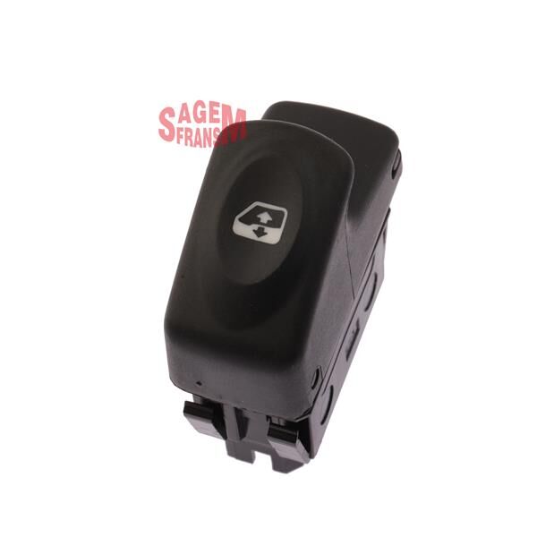 Cam Açma Düğmesi Clıo - Kangoo 6 Fiş Siyah Tekli