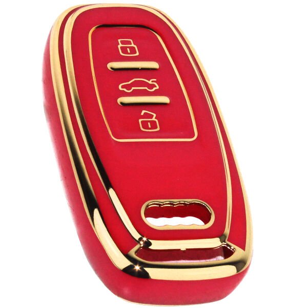 KONTAK ANAHTAR KUMANDA KORUYUCU KILIF TPU KIRMIZI AUDI A1-A3-A4-A5-A6-A7-A8-Q3-Q5-Q7-S4-S5-S7-S8-R8 -TT