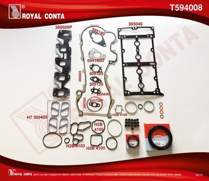 MOTOR TAKIM CONTA REINZ CORTE KEÇE S.LAST-SKC SİZ DOBLO-PUNTO-500 1.3MTJ 10 199.A3/A9/B1/B4-223.A9