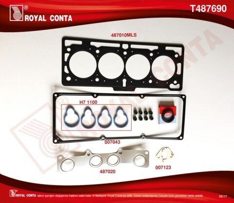 ÜST TAKIM CONTA DACIA LOGAN 04 SANDERO 08 KANGOO II 08 DOKKER 12 1.4 K7J 1.6 K7M