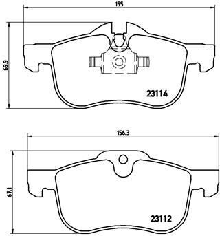 Ön Balata Rover 75 1.8-2.0 Gdt-V6-2.5 V6 Mg Zt 160-190 02-05