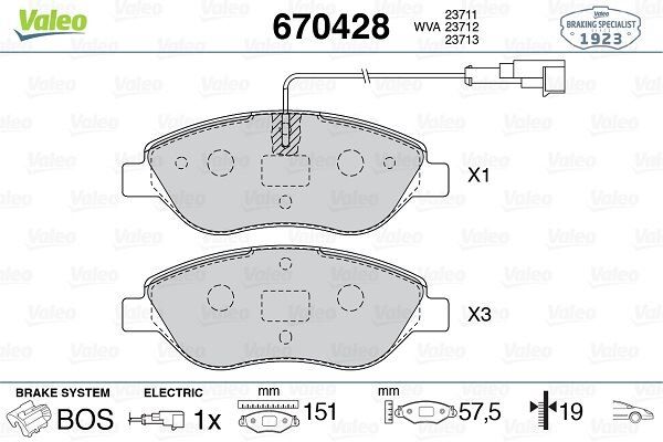 Ön Fren Balatası Fişli Fıat Bravo Iı 08 14 Egea Hb 15 Alfa Romeo Mıto 08 15 Lancıa Delta Iıı 08 14 1.3D Mtj 1.4Tb 1.6D Mtj 1.9D Mtj 2.0D Mtj Büyük Tip