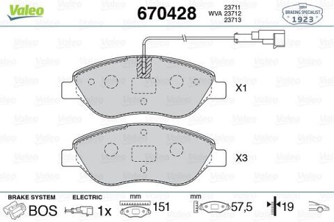 Ön Fren Balatası Fişli Fıat Bravo Iı 08 14 Egea Hb 15 Alfa Romeo Mıto 08 15 Lancıa Delta Iıı 08 14 1.3D Mtj 1.4Tb 1.6D Mtj 1.9D Mtj 2.0D Mtj Büyük Tip