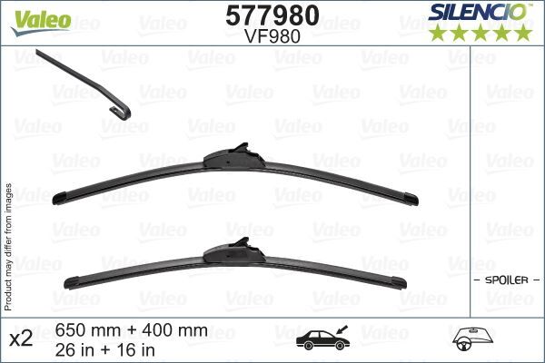 Valeo Silencio X-Trm Flat Blade Vf980 X2 650 430 Mm Ön Mazda Iıı 03.2019