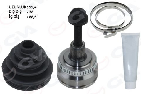 Aks Kafası Dış A4-A6 1.6-1.8 T-2.0 00-04 Alz-Avj-Alt 1.6-1.8 T-2.0