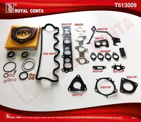 MOTOR TAKIM CONTA SKT.KEÇELİ SKC SİZ DOBLO-PUNTO 1.9JTD 182.B9.00/188.A2.00 4081111 MOT.İTİBAREN