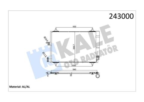 Klima Kondenseri Partner 02 Berlıngo 02 Xsara 00-05 1.9D-2.0Hdı 364X16