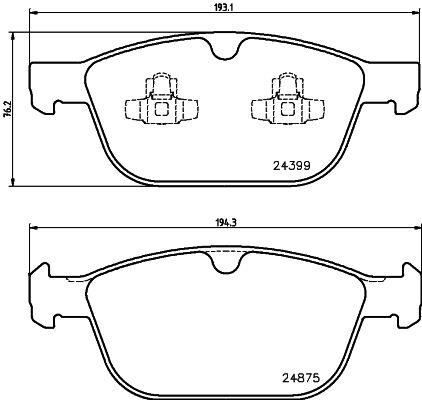 Ön Balata Volvo Xc60 D3 2008-2017 D4 12-17 D5 08-15 T5 2010-1207 T6 2008-2017 156