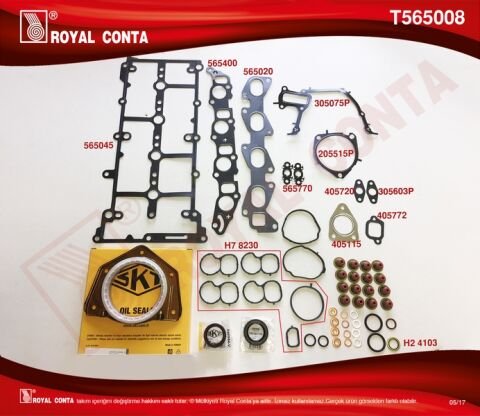 MOTOR TAKIM CONTASI KEÇELİ SUBAP LASTİK SKC SİZ DOBLO-LINEA-BRAVO II 1.6 DMTJ