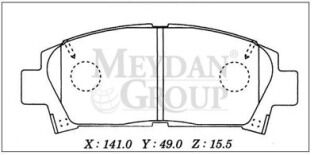 04491-17160 - Toyota Carına- 97/98; Ön Fren Balatası 2,0 (Disk) (141X49X15,5) (Daıwa)