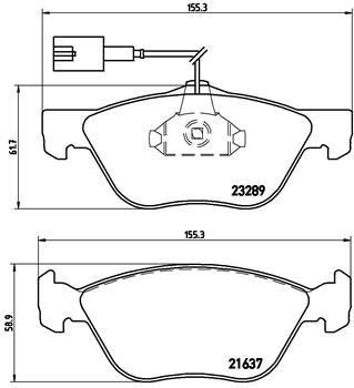 Ön Fren Balatası Fıat Marea 95 Alfa Romeo 145-146-156 2.0 16V 2.0 Jtd Fişli