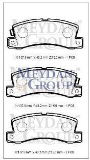 04466-20020 - Toyota Avensıs- 98/00; Arka Fren Balatası 1,8/2,0 (Disk) (107,6X35X15) (Daıwa)