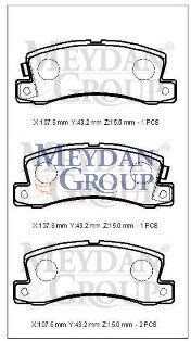04466-20020 - Toyota Carına- 97/98; Arka Fren Balatası 2,2/3,0 (Disk) (107,6X35X15) (Daıwa)