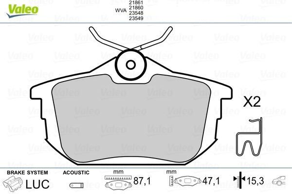 Arka Balata Carısma Colt 1.3-1.5 Volvo S40 1.6-1.8-2.0-2.0T V40 95-04