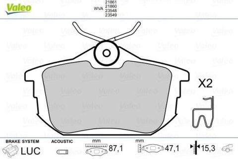 Arka Balata Carısma Colt 1.3-1.5 Volvo S40 1.6-1.8-2.0-2.0T V40 95-04