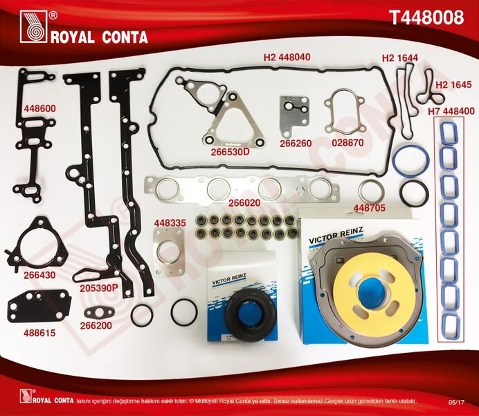 MOTOR TAKIM CONTA R.KEÇELİ-S.LASTİKLİ SKC SIZ TRANSIT V184 2.4 TDI 01 06