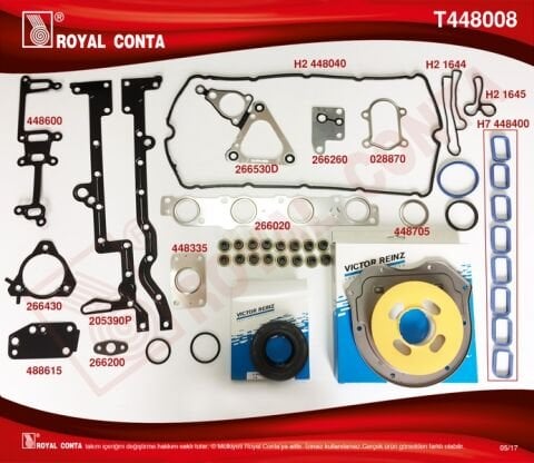 MOTOR TAKIM CONTA R.KEÇELİ-S.LASTİKLİ SKC SIZ TRANSIT V184 2.4 TDI 01 06