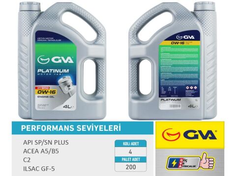 MOTOR YAĞI 4 LT 0W16 TAM SENTETİK API SP / SN-PLUS ILSAC GF-6B HIBRIT ARAÇLAR İÇİN