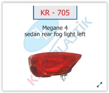 Arka Sis Far Lambası Sol Mgn 4 Sedan Model