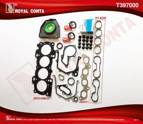 MOTOR TAKIM CONTA REİNZ KEÇELİ S.LASTİKLİ SUB.KAP.CONTASIZ FIESTA FOCUS 98 04-PUMA 1.6 16V ZETEC SE
