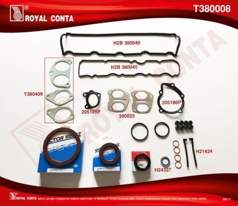 MOTOR TAKIM CONTA KEÇELİ LASTİKLİ PARTNER-BERLINGO-C15-JUMPY-XSARA 1.9 DW8