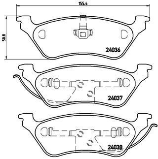 Disk Fren Balatası Arka Chrysler Usa Grand Voyager 2.4/3.3/2.5D/2.8D 02/00-02/08