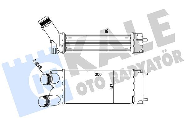 TURBO RADYATÖRÜ INTERCOOLER PARTNER 08 BERLINGO 08 1.6 HDI AL/PL/BRZ 300x147x76