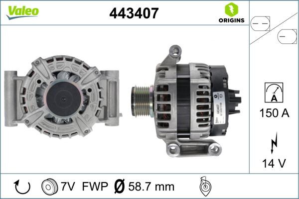 Alternator 12V 150A Transıt V348-V347 2.2 Tdcı 11 14 Transıt V363 14 17 Ranger 2.2 Tke 11
