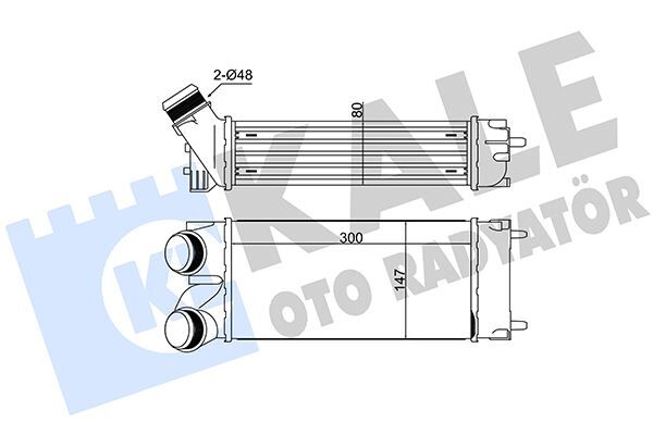 TURBO RADYATÖRÜ INTERCOOLER BERLINGO 04 C4 04 P308 07 PARTNER 04 1.6HDI AL/PL/BRZ 300x147x76