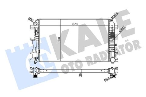 Motor Su Radyatoru Mercedes Sprınter B906 . Vw Crafter 30-35-50 678X398X26