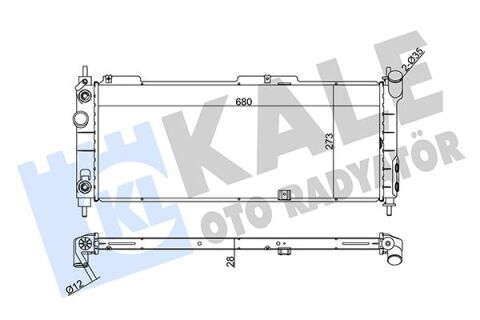 SU RADYATÖRÜ OPEL CORSA B-COMBO-TIGRA 1.2I 1.4I 1.6I 16V 93 AT AC BRAZING 680x273x28