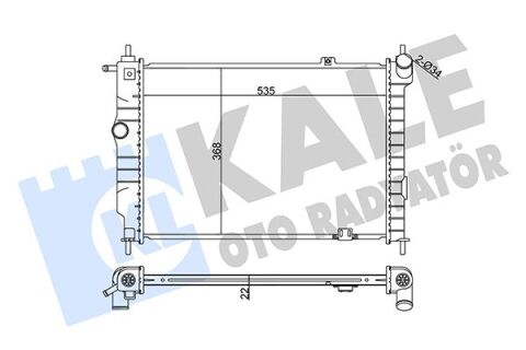 Su Radyatörü Opel Astra F 1.4 1.6 1.8 16V 2.0 Gsı 91 Mt Brazıng 535X368X22 52455053