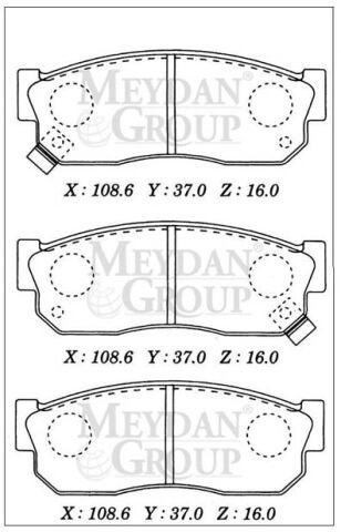41060-01A25 - Nıssan Sunny- B11 Cd17- 84/88; Ön Fren Balatası Dizel Tip (Disk) (108,6X37X16) (Daıwa)