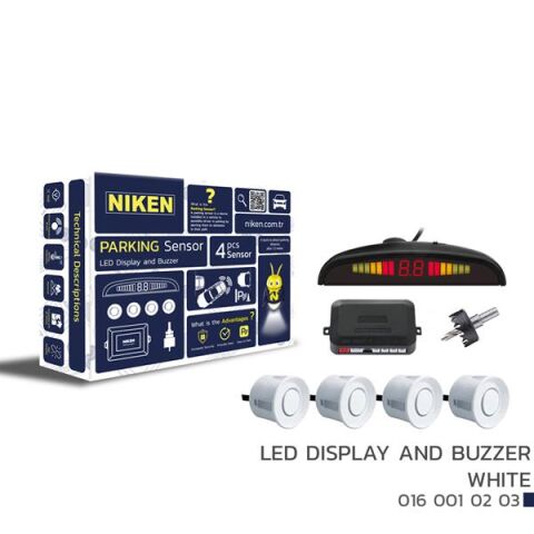 PARK SENSÖRÜ LED EKRAN SES İKAZLI BEYAZ