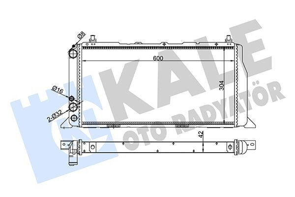 RADYATÖR AUDI 80/90-COUPE 600x304x42 AL/PL