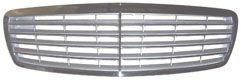 21188003837246 - Mercedes E Class- W211- 03/06; Ön Panjur Nikelaj Çerçeve/İç Petek Gümüş Gri (9Çıtalı)(Elegance)(Tyg)