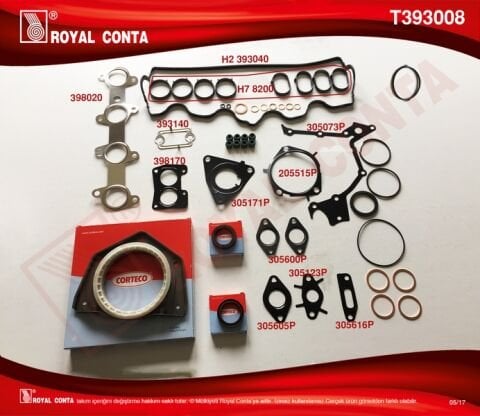 MOTOR TAKIM CONTA KEÇELİ S LASTİKLİ DOBLO-PUNTO 1.9 DZL 223A6.000 MOTOR SKC SİZ