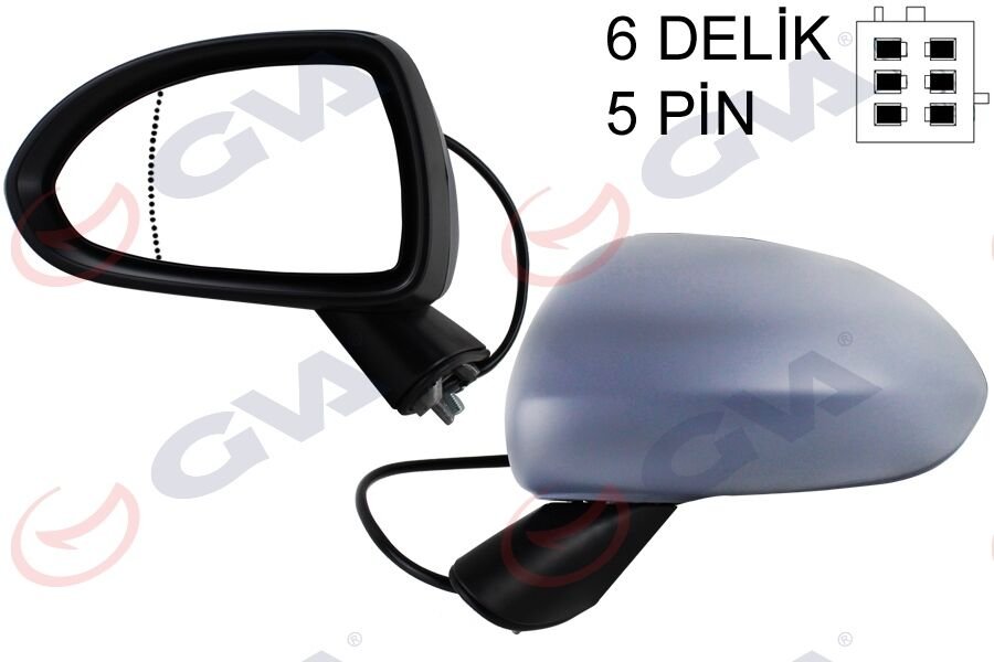 Dış Dikiz Aynası Sol Corsa D 06 Elektrikli Isıtmalı Astarlı Asferik 5 Fiş Vm-964Ehpal 13187615