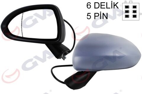 Dış Dikiz Aynası Sol Corsa D 06 Elektrikli Isıtmalı Astarlı Asferik 5 Fiş Vm-964Ehpal 13187615