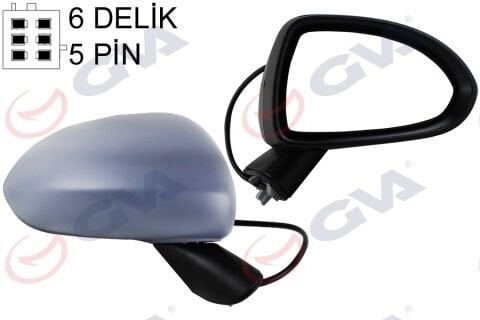 DIŞ DİKİZ AYNASI SAĞ CORSA D 06 ELEKTRİKLİ ISITMALI ASTARLI KONVEKS 5 FİŞ VM-964EHPR 13187618