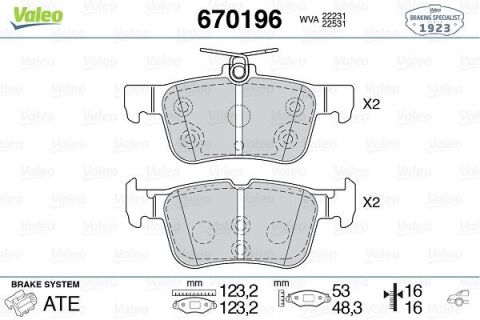 Arka Disk Fren Balatası Ford Edge 2.0D 08/15-07/18 Ford Kuga 1.5/1.5D/1.6/2.0/2.0D 11/12