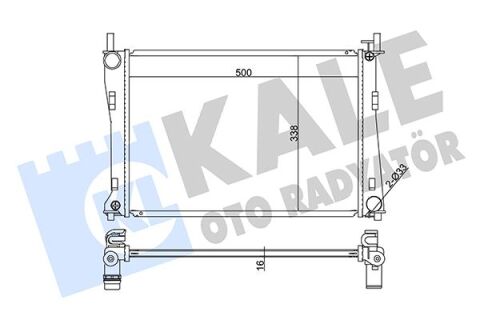 Motor Su Radyatoru Fıesta V Fusıon 01 08 1.25 1.4 16V 1.6 16V Mazda Iı 1.4 16V 1.6 16V 02 Olcu 500 358 16